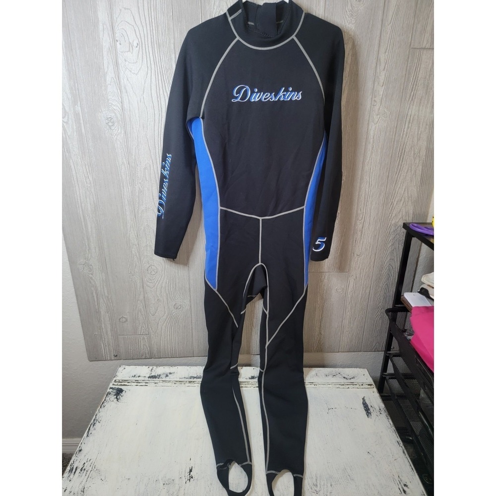 Diveskins Unisex‎ Scuba Suit, Black And Blue. Large Tall.